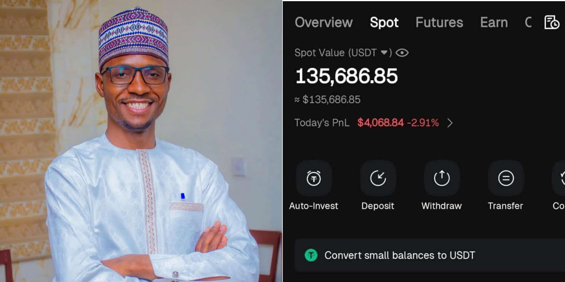 Nigerian Trader Sunusi Danjuma Ali Returns $135,000 Mistakenly Credited to Crypto Wallet